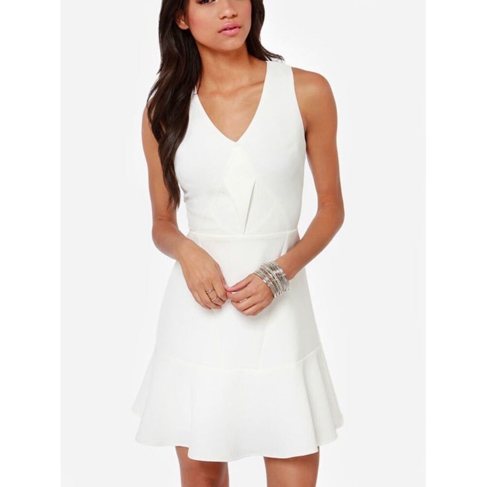 Aryn K Sugar High White Sleeveless Dress Size S Bride Bridal Wedding